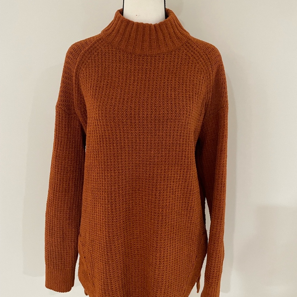 Women's Cozy Knit Sweater - Rust